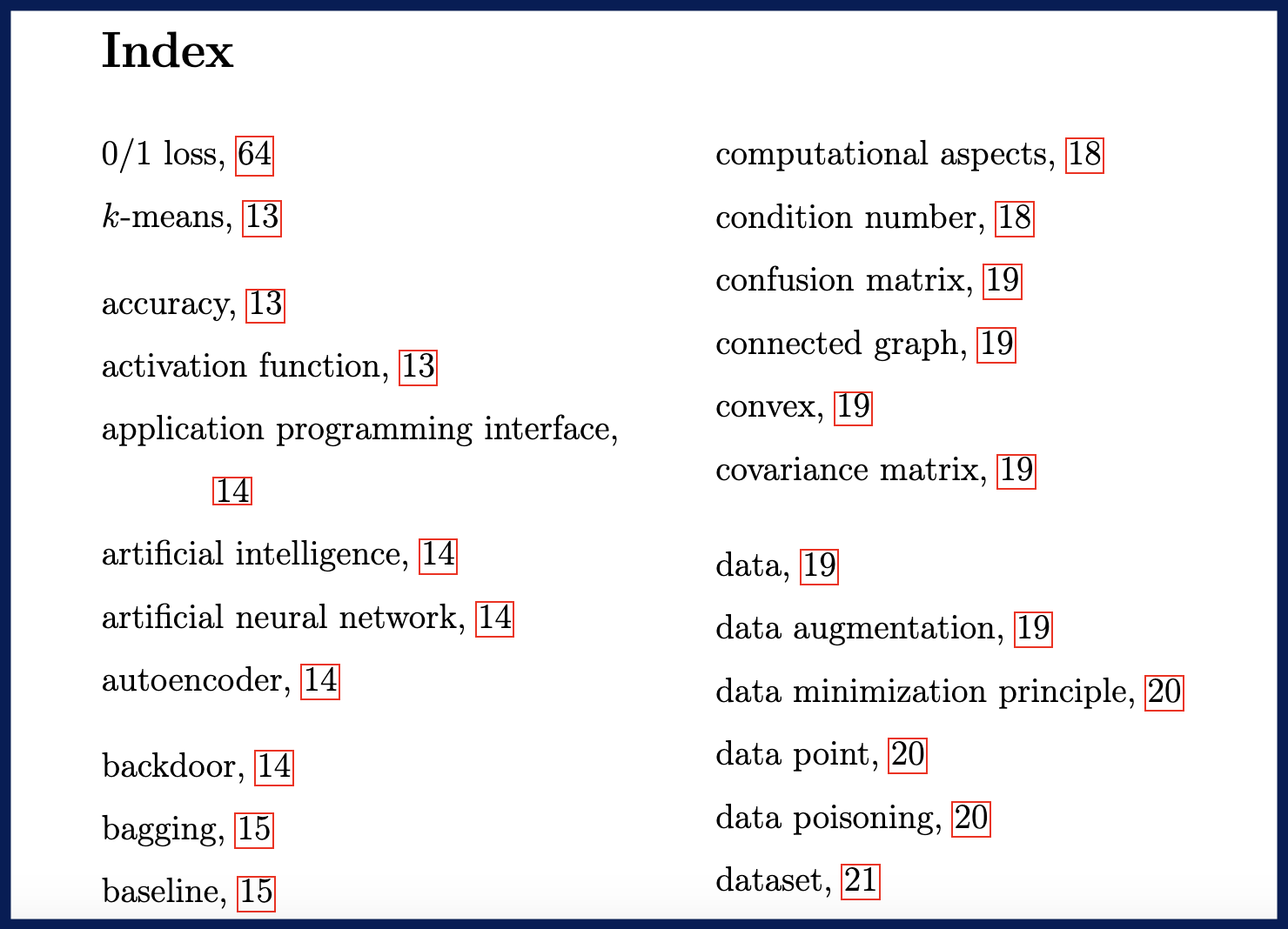 The Aalto Dictionary for Machine Learning